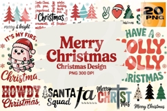 Merry Christmas PNG Sublimation Bundle 20 Product Image 1
