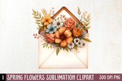 Spring Flowers Sublimation Clipart Product Image 1