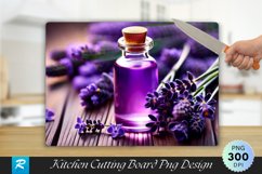 Aromatic Essence Lavender Oil Cutting Board PNG Design Product Image 1