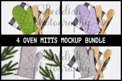 4 Oven mitts mockup JPG 300 dpi, pot holder mockup Product Image 1