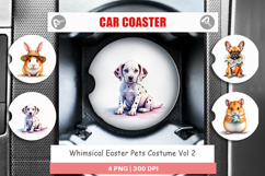 Easter Pets Costume Car Coaster Product Image 1