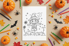 Autumn Coloring Page Mockup Product Image 2