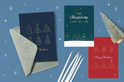 Elegant Christmas Cards Minimal Gold Line Design Product Image 2