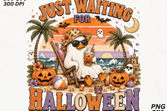 Just Waiting For Halloween Beach Ghost SVG Product Image 2