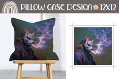 Samurai Pillow Case Design, Japanese Pillow Sublimation Product Image 1