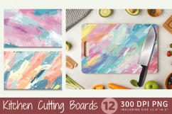 Pastel Acrylic Paint Cutting Boards sublimation Design Product Image 1