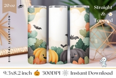 Cute Halloween Tumbler PNG, Pumpkins Tumbler Sublimation Product Image 1