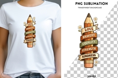 Teacher Values PNG | Love Bravery Equality Kindness Design Product Image 1