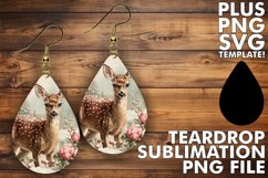 Playful Teardrop Earrings Design PNG, Christmas Product Image 1