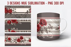 Vintage Rose Mug Wrap Sublimation Designs|Valentine's day Product Image 1