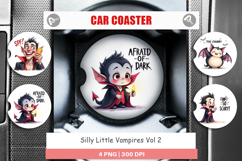 Silly Vampires Car Coaster Product Image 1