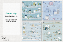 The Green City digital paper Product Image 1