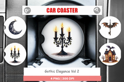 Gothic Elegance Christmas Car Coaster Product Image 1