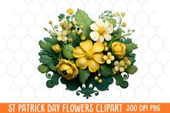St Patrick Day Flowers Clipart Product Image 1