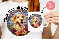 Dog Floral Sublimation Bundle| Stained Glass Sublimation Product Image 2