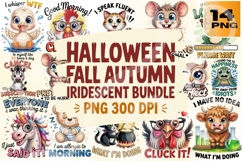 Snark &amp; Sparkle Iridescent Fall Animal Sass PNG Pack Product Image 1