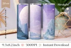 Cosmic Tumbler Wrap Design, Space Tumbler Sublimation Product Image 1