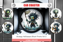 Car Coaster Grumpy Pirate Ghost Product Image 1