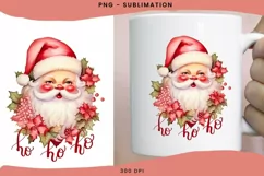 Red Santa Claus Sublimation PNG for Shirts Product Image 2