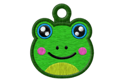 Cute Frog Keychain Embroidery Design Product Image 2