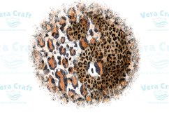 Leopard Yin Yang Circular Background PNG - 5 Variations Product Image 5