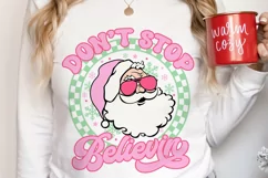 Don't Stop Believin, Christmas SVG, Pink Christmas PNG, Product Image 2