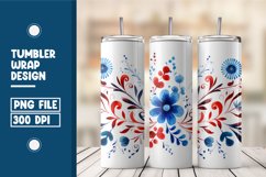 Paper Flowers Easter Backdrop Tumbler Warp Design Product Image 1