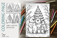 Christmas animals|Coloring page Product Image 1