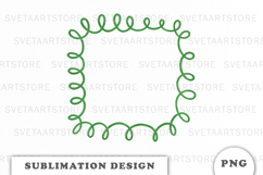 Green Doodle Frame png Product Image 1