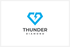 Thunder Diamond Vector Logo Design Product Image 1