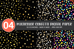 Multicolor Confetti Digital Paper Product Image 1