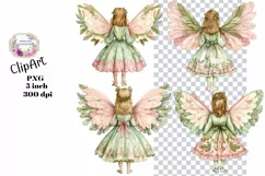 Christmas, Angels, Ephemera, PNG, watercolor, Clipart Product Image 1
