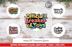 Sassy Elf Quote Wind Spinner Product Image 1