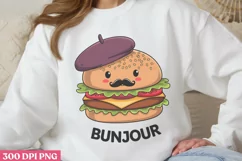 Bonjour PNG, Funny Puns Sublimation PNG Product Image 1