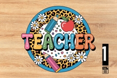Retro Cute Teacher PNG Product Image 1