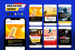 Breaking News - Social Media Post Template Product Image 1