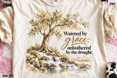 Christian Hope Shirt Design PNG, His Grace Renews My Tomorro Product Image 1