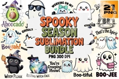 Spooky Season Fun Cute &amp; Cheeky Halloween PNG Pack Product Image 1