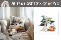 Watercolor Ghost Pillow Design, Halloween Pillow Template Product Image 1