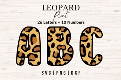 Leopard Print Alphabet SVG Bundle A to Z and 0 to 9 Product Image 1