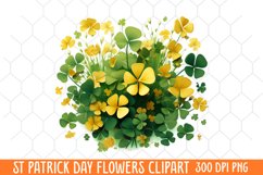 St Patrick Day Flowers Clipart Product Image 1