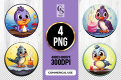 Cute Baby Bird Clipart Sublimation PNG Product Image 1