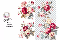 Flowers, Junk Journal, PNG, Clipart, Ephemera, Botanical Product Image 1
