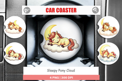 Car Coaster Sleepy Pony Cloud Product Image 1