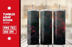 Field Flowers Painting Tumbler Wrap Design Product Image 1