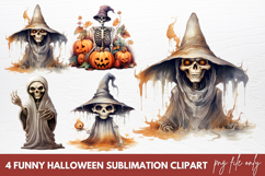 Funny Halloween Sublimation Clipart Product Image 1