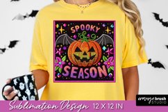 Halloween Faux Embroidery Patch, Retro Halloween Sublimation Product Image 1