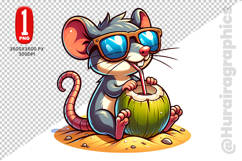 Cute Rat Clipart - PNG File Product Image 2