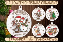 Halloween Christmas Ornament Svg, Merry Christmas Svg Product Image 1