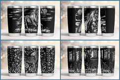 20oz Tumbler laser svg Floral wrap| Wildflowers pattern Product Image 8